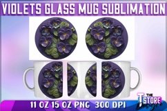 Violets Mug Sublimation | 11oz 15oz Mug Sublimation | PNG Product Image 1