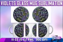 Violets Mug Sublimation | 11oz 15oz Mug Sublimation | PNG Product Image 1