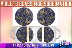 Violets Mug Sublimation | 11oz 15oz Mug Sublimation | PNG Product Image 1