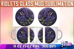 Violets Mug Sublimation | 11oz 15oz Mug Sublimation | PNG Product Image 1