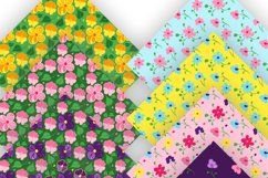 Violets n Spring Flowers Seamless Patterned Papers 12 PNG 