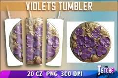 Violets Tumblers Wrap 20 oz. | Violets PNG | PNG 300 DPI Product Image 1