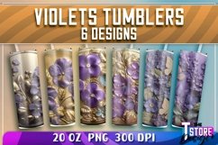 Violets Tumblers Wrap 20 oz. | Violets PNG | PNG 300 DPI Product Image 1