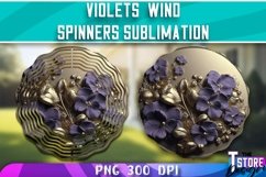 Violets Wind Spinners Sublimation | PNG Design | PNG 300 DPI Product Image 1