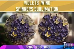 Violets Wind Spinners Sublimation | PNG Design | PNG 300 DPI Product Image 1