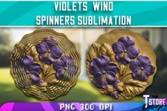 Violets Wind Spinners Sublimation | PNG Design | PNG 300 DPI Product Image 4