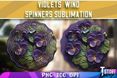 Violets Wind Spinners Sublimation | PNG Design | PNG 300 DPI Product Image 1
