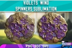 Violets Wind Spinners Sublimation | PNG Design | PNG 300 DPI Product Image 6