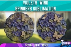 Violets Wind Spinners Sublimation | PNG Design | PNG 300 DPI Product Image 1