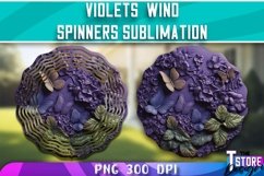 Violets Wind Spinners Sublimation | PNG Design | PNG 300 DPI Product Image 2