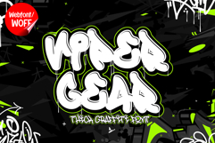 Viper Gear | Dripping Graffiti Webfont for Urban Websites Product Image 1