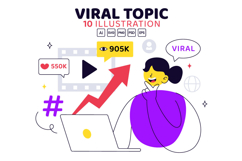 10 Viral Topic Vector Illustration Product Image 1