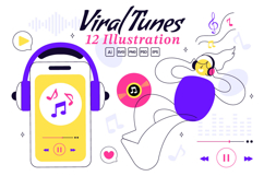 12 Viral Tunes Illustration Product Image 1