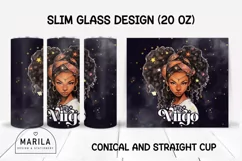 Virgo Sign Skinny Tumbler Sublimation Designs Product Image 2