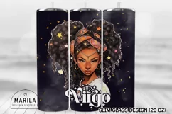 Virgo Sign Skinny Tumbler Sublimation Designs Product Image 1