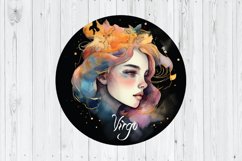 Virgo Zodiac PNG, Horoscope PNG, Zodiac Sublimation Product Image 1