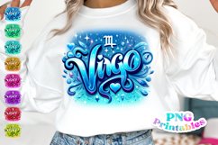 Virgo Zodiac Airbrushed PNG Product Image 1