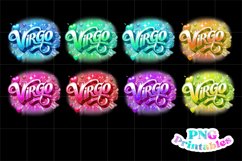 Virgo Zodiac Airbrushed PNG Product Image 2