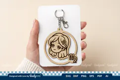 Cute Zodiac Keychain SVG | Virgo Astrology Design Product Image 1