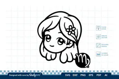 Cute Zodiac Sign SVG | Kawaii Astrology Design Product Image 2