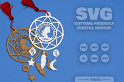 Virgo Dream Catcher Laser Cut Zodiac SVG Product Image 2