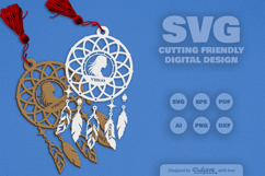 Virgo Dream Catcher Laser Cut Zodiac SVG Product Image 2