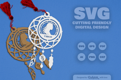 Virgo Dream Catcher Laser Cut Zodiac SVG Product Image 1