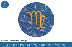 Virgo Embroidery Design - Astrological Pattern Product Image 1