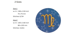 Virgo Embroidery Design - Astrological Pattern Product Image 2