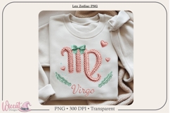 Virgo Zodiac PNG, Cozy Faux Knit Astrology Clipart, Product Image 5