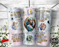 12 Zodiac Sign Affirmation |20oz Skinny Tumbler Sublimation Product Image 16