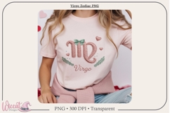 Virgo Zodiac PNG, Cozy Faux Knit Astrology Clipart, Product Image 6