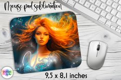 Zodiac Sign Mouse Pad, Virgo Sign Mouse Pad, Horoscope Product Image 1