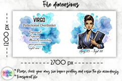 Zodiac Sign Mug Wrap PNG, Virgo 15oz Sublimation Print Product Image 2