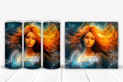 Virgo Zodiac Sign Tumbler Wrap Sublimation | Virgo Horoscope Product Image 3