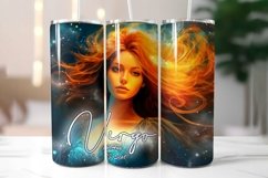 Virgo Zodiac Sign Tumbler Wrap Sublimation | Virgo Horoscope Product Image 2