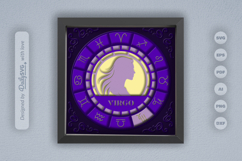 Virgo Zodiac 3D Shadow Box Layered Papercut Product Image 3