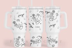 virgo zodiac 40oz quencher tumbler sublimation full wrap high resolution transparant background