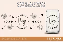 Zodiac Sign svg being used as a beer can glass wrap
