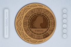 Virgo Zodiac Layered Laser Cut Product Image 3