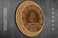 Virgo Zodiac Layered Laser Cut Product Image 2