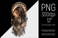 Virgo Zodiac Sign Clipart. Perfect for astrology enthusiasts, spiritual creators, and designers looking to add celestial elegance to their projects.