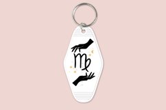 Virgo Zodiac Signs keychain svg cutting files or sublimation files for keychain