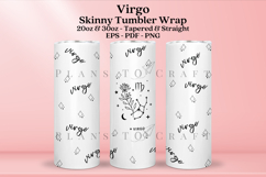 Virgo zodiac skinny tumbler sublimation wrap with high resolution and transparant background are for 20oz and 30oz skinny tumbler