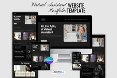 Virtual Assistant Portfolio Website, Canva Editable Product Image 1