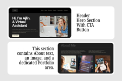 Virtual Assistant Portfolio Website, Canva Editable Product Image 7