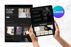 Virtual Assistant Portfolio Website, Canva Editable Product Image 3