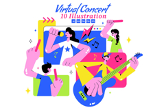 10 Virtual Concert Illustration Product Image 1