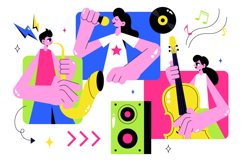 10 Virtual Concert Illustration Product Image 4