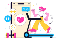 10 Virtual Fitness App Promotion Illustration Product Image 4